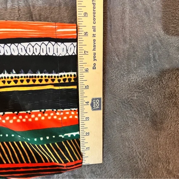 MCEDAR Men's Short Sleeve Button-Up Shirt in Black, Orange & Green XL - Picture 8 of 9